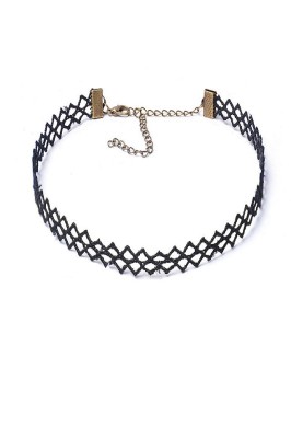 Choker Mystyle Fashion Black Mesh - Colier elegant pentru gat - Black Delux foto