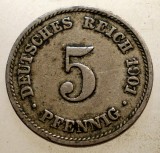 1.155 GERMANIA 5 PFENNIG 1901 F