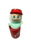 Cumpara ieftin Figurină LaBubu &icirc;n cutie CocaCola, pluș, moale și pufos, verde turcoaz, 25 cm