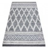 Covor ECO SISAL BOHO MOROC Caro 22297 franjuri - două niveluri de l&acirc;nă gri / cremă, covor reciclat, 117x170 cm, Dreptunghi