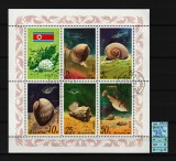 Timbre Coreea Nord, 1977 | Melci, peşti - Fauna marină | Bloc / Minisheet | aph, Stampilat