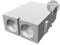 Conector HDC modul tată cu şurub 2 pini Han-Modular