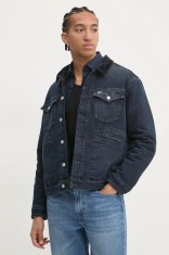 Tommy Jeans geacă din denim bărbați, culoarea bleumarin, de tranziție, DM0DM20434