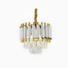 Candelabru Cristal 3XE14 Auriu Alb Eurar