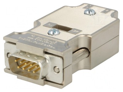 Conector D-Sub 9 Pin Mufă Tată Drept cu Terminal Șurub 50V foto