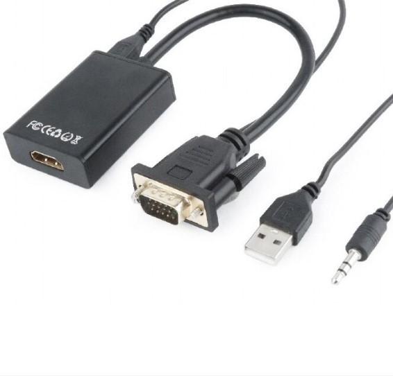 CABLU video GEMBIRD, splitter HDMI(T) la VGA(M)+Jack3.5mm(T), 15cm