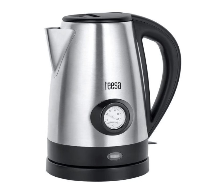 Fierbator electric cordless, Inox, Capacitate 1.7 l, putere 2200 W