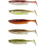 Set Shad SAVAGE GEAR Fat Minnow T-Tail, Clearwater Mix, 9cm, 7g, 5buc/pac