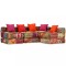 vidaXL Canapea puf modulară cu 4 locuri, petice, material textil 244981