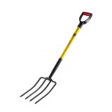 Furca cu 4 dinti si maner din fibra de sticla pentru gradina, TMP