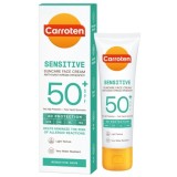 Carroten Sensitive Cremă de protecție solară pentru față, destinată tenului sensibil, SPF50+ 50 ml