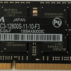 Memorie Laptop Elpida 4GB DDR3 PC3-12800S 1600 Mhz EBJ41UF88DU5 CL10