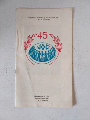 Program spectacol aniversar 45 ani Ansamblu academic de stat JOC - Moldova foto
