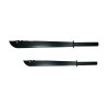Set doua sabii vanatoare DEPOX&reg;, Ninja Blade, maner metal, 83 cm/50 cm, negru, teaca inclusa