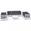 Set mobilier de gradina cu perne, 8 piese, lemn masiv de pin
