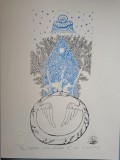 Casa albastra IV, serigrafie, Stefan Caltia 41x31 cm