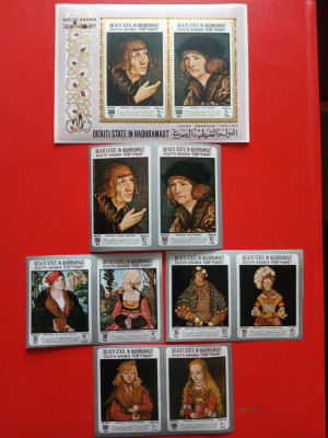 QU AITI STATE, PICTURA CRANACH - COLIȚĂ + SERIE COMPLETĂ MNH IMPERF. foto