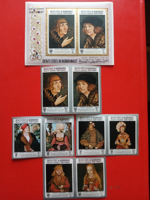 QU AITI STATE, PICTURA CRANACH - COLIȚĂ + SERIE COMPLETĂ MNH IMPERF.