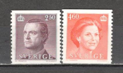 Suedia.1990 Regele Carl XVI Gustaf si regina Silvia cu nr. pe spate KS.328 foto