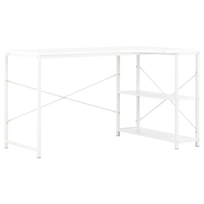 Birou de calculator, alb, 120 x 72 x 70 cm