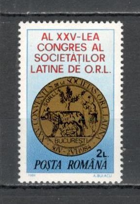 Romania.1984 Congresul societatii latine de ORL YR.785