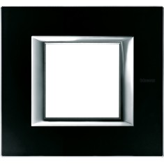 Rama Ornament 2M Axolute Bticino sticla neagra HA4802VNN