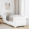 Cadru de pat Alb 100 x 200 cm Piele artificială