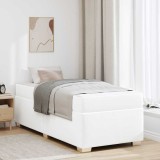 vidaXL Cadru de pat Altele Alb 100 x 200 cm Piele artificială