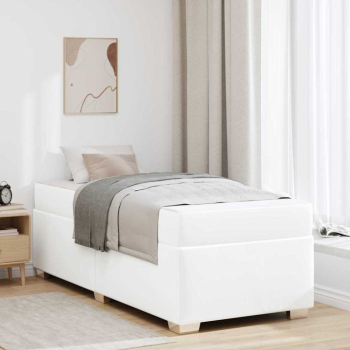 Cadru de pat Alb 100 x 200 cm Piele artificială