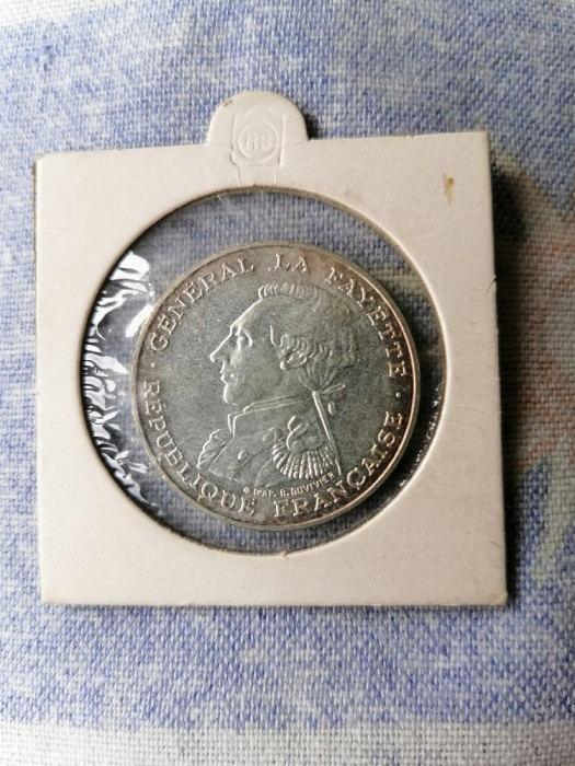 100 francs 1987 - argint-La Fayette.Aunc. Franta