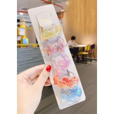 Set de 10 elastice pentru par - Stelute multicolore