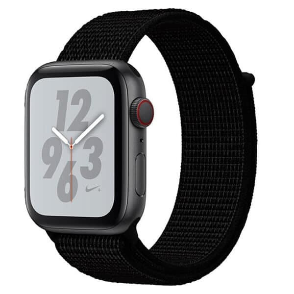 Curea din material textil, nylon Edman pentru Apple Watch 1/2/3/4/5/6/7/8/9/SE/Utra, 42/44/45/49 mm, Negru