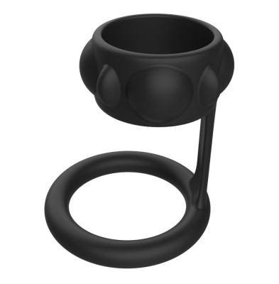 Inel penis Double Ring Negru foto