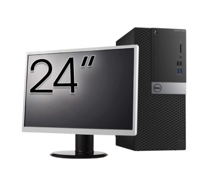 Pachet Second Hand Calculator DELL OptiPlex 5040 Tower, Intel Core i7-6700 3.40GHz, 8GB DDR3, 240GB SSD + Monitor 24 Inch NewTechnology Media foto