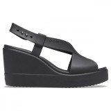 Sandale Crocs Brooklyn High Wedge Negru - Black/Black