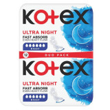 Absorbante Ultra Night, 12 bucati, Kotex