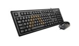 Kit TASTATURA si Mouse A4TECH, &quot;KRS-85+OP-720&quot;, cu fir, 104 taste format standard, mouse 1000dpi, 3/1 butoane, negru, &quot;KRS-8572-USB&quot; (timbru verde 0.8