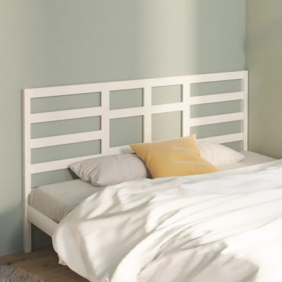 Gossi tablie de pat, alb, 206x4x104 cm, lemn masiv de pin foto
