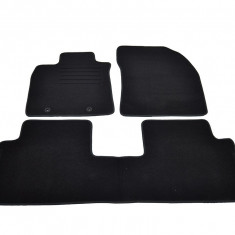 Covorase mocheta Toyota Avensis 3 4USI/SW 9/2008- Negru, set de 3 bucati Kft Auto