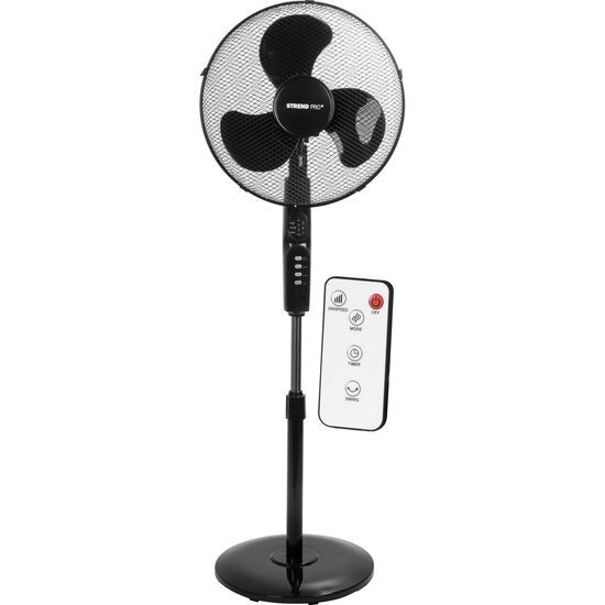 Ventilator cu picior pentru podea, 45 W, 3 viteze, telecomanda, inaltime reglabila, 100-125 cm, diametru 40 cm, Strend Pro