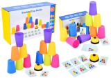 Joc de societate Stacked Cup Battle, set multicolor, Lean 20942