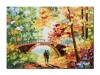 Tablou indragostiti pictat manual, Armonie in doi, stilizat, 70x50cm ulei pe panza, superb