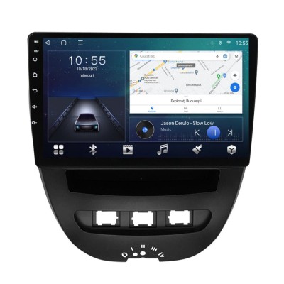 Navigatie dedicata cu Android Toyota Aygo 2005 - 2014, 2GB RAM, Radio GPS Dual foto