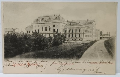 ARAD , PALATUL JUSTITIEI , CARTE POSTALA ILUSTRATA , CLASICA , DATATA 1899 foto