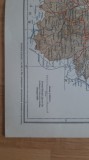 Harta comitatului SZOLNOK-DOBOKA (1897) (cromolitografie) harta veche Transilvania judetului judetul Cluj , Bistrita-Nasaud , Dej , Mures , Maramures