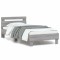 Gossi cadru de pat cu tablie si lumini led, gri sonoma, 90x200 cm
