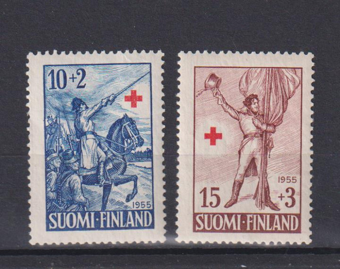 FINLANDA CRUCEA ROSIE 1955 MI: 447-448 MNH