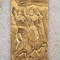 PLACHETA VINTAGE MICUTA BASORELIEF DIN TABLA BRONZ