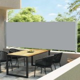 VidaXL Copertină laterală retractabilă de terasă, gri, 600 x 160 cm