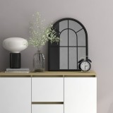 vidaXL Oglindă,negru, 60x45 cm,fier, pentru utilizare &icirc;n interior
